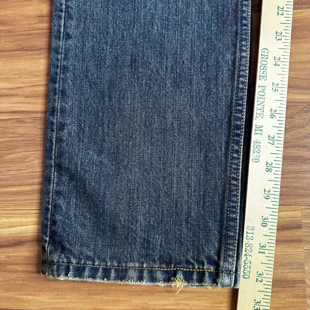 Vintage Y2K Levis 501 Jeans 30x32 Blue Dark Wash Button Fly Straight Leg USA